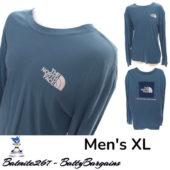 The North Face Men's XL Aqua Blue Simple Dome Never Stop Exploring T-Shirt Size - Picture 1 of 7
